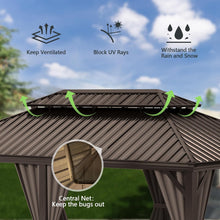 12 × 24 FT Outdoor Hardtop Gazebo with Drainage Syste