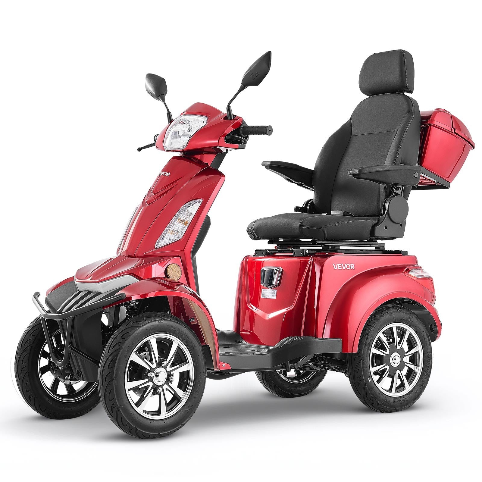 VEVOR Heavy Duty 4-Wheel Mobility Scooters 21.5 Miles 3-Speed 500Lbs Capacity
