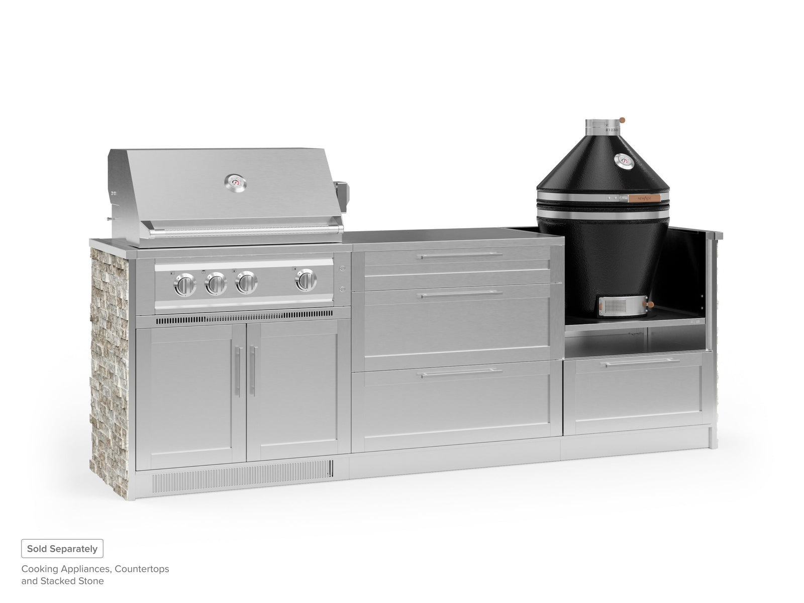 Signature Series 4PC Custom Outdoor Kitchen · 304 Stainless Steel · Shaker Door