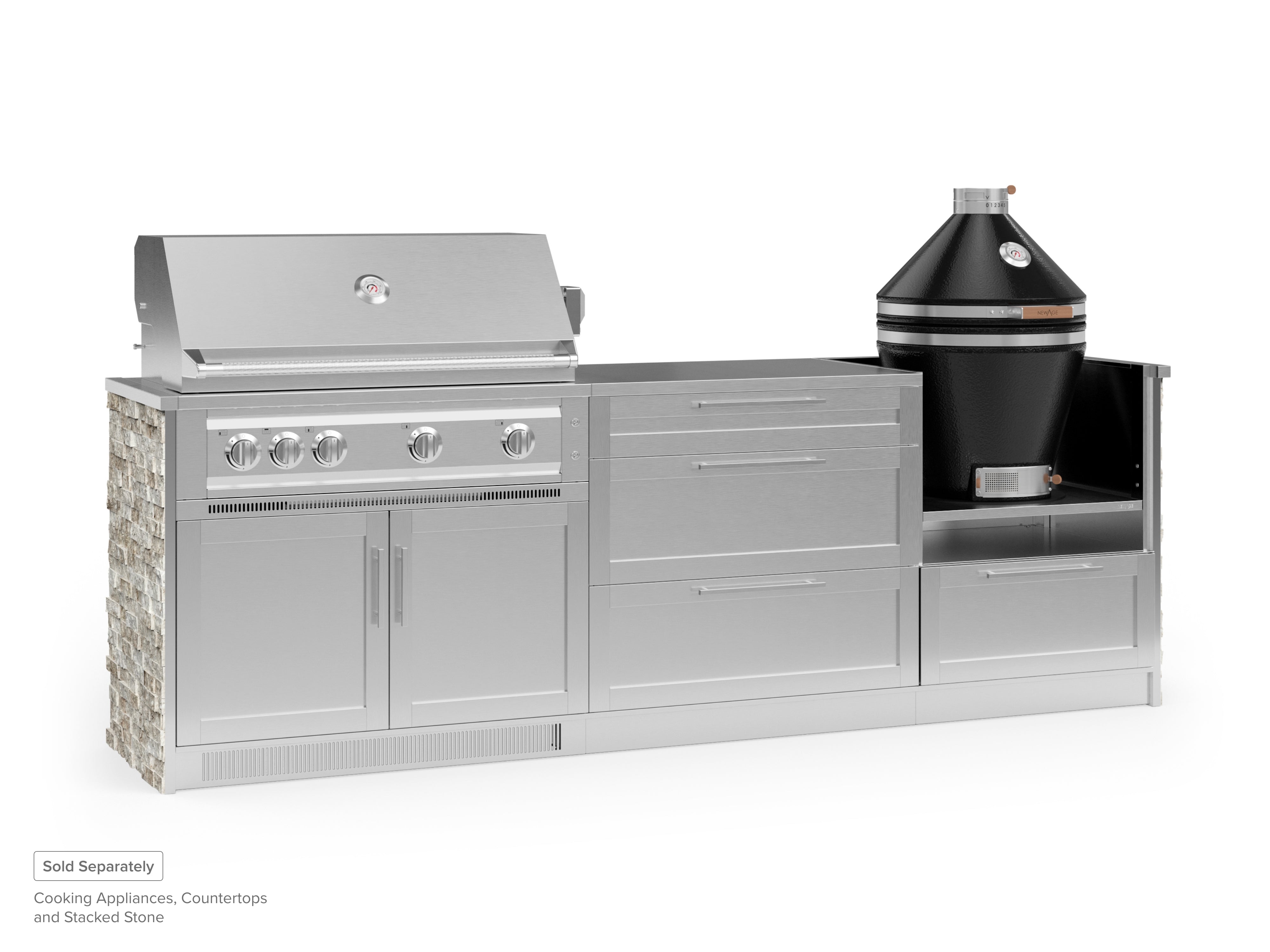 Signature Series 4PC Custom Outdoor Kitchen · 304 Stainless Steel · Shaker Door