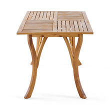 Outdoor 7-Piece Rustic Acacia Wood Dining Set