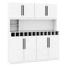 70-Inch Farmhouse Pantry Cabinet with Wine Rack
