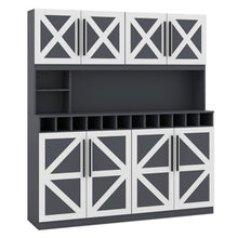 70-Inch Farmhouse Pantry Cabinet with Wine Rack