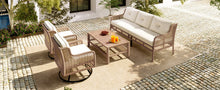 4-Piece Patio Furniture Set with Swivel Chairs