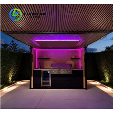 Customized Modular Weatherproof Enclosed Shelter with Outdoor Kitchen Pavilion Luxury Modern Prefab Aluminum Cabinet Set