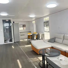 Custom Expandable Prefabricated Modular Houses Double Wing Folding Box Activity Room with Bedroom Living Room Kitchen Bathroom