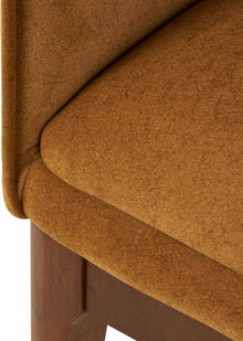 Deco 79 Polyester Living Room Accent Chair Curved Back Side Chair with Wooden Frame, Corner Chair 30" X 29" X 31", Brown