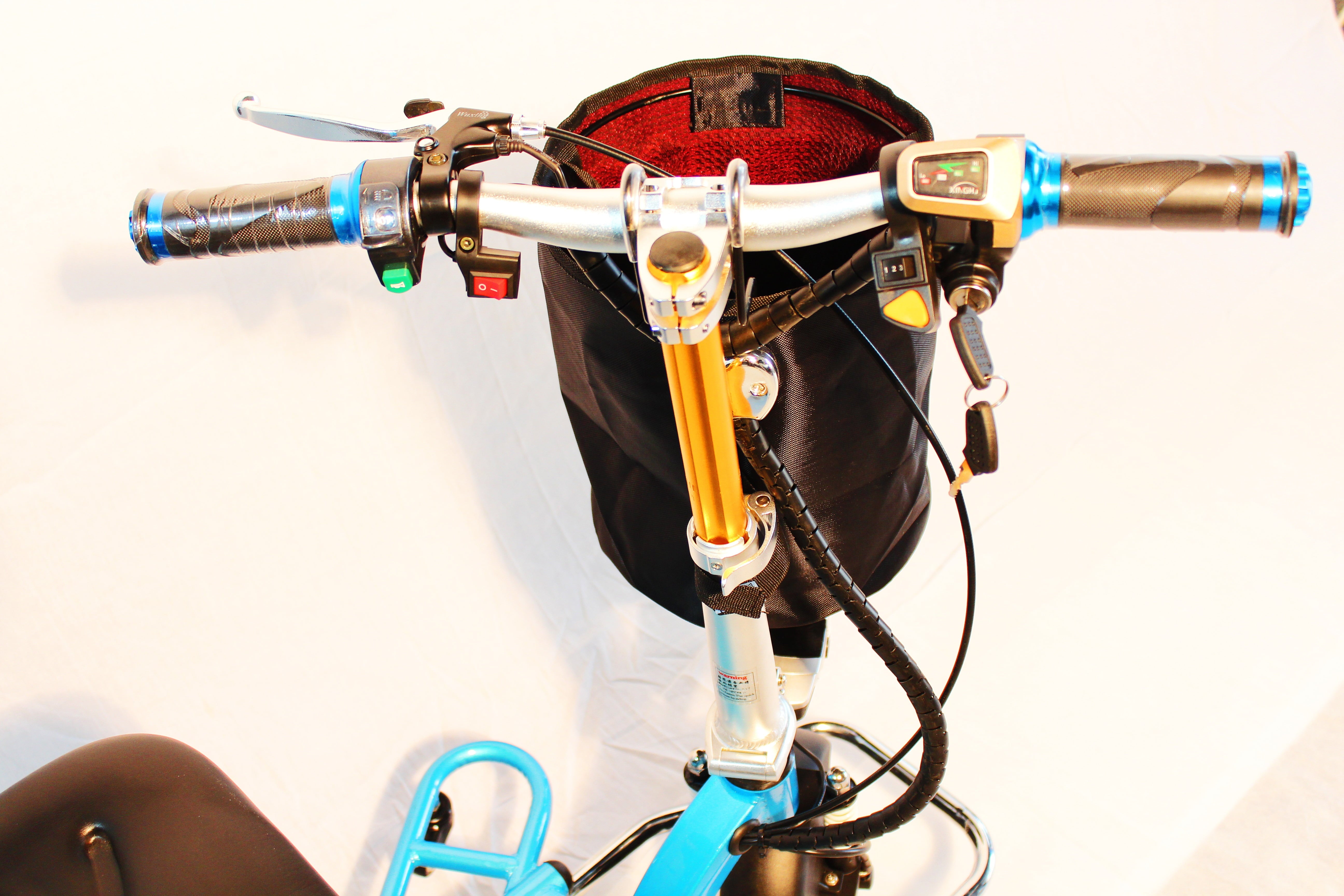 - Triaxe Sport Portable Folding Scooter - 3-Wheel - Blue -  POWER PACKAGE TM - $500 VALUE