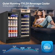 30" Dual Zone Wine and Beverage Refrigerator Quiet Black