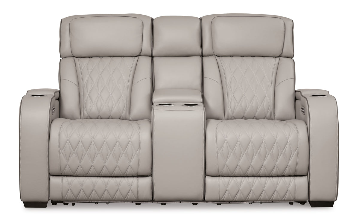Boyington Power Reclining Loveseat with Console and Adjustable Headrest