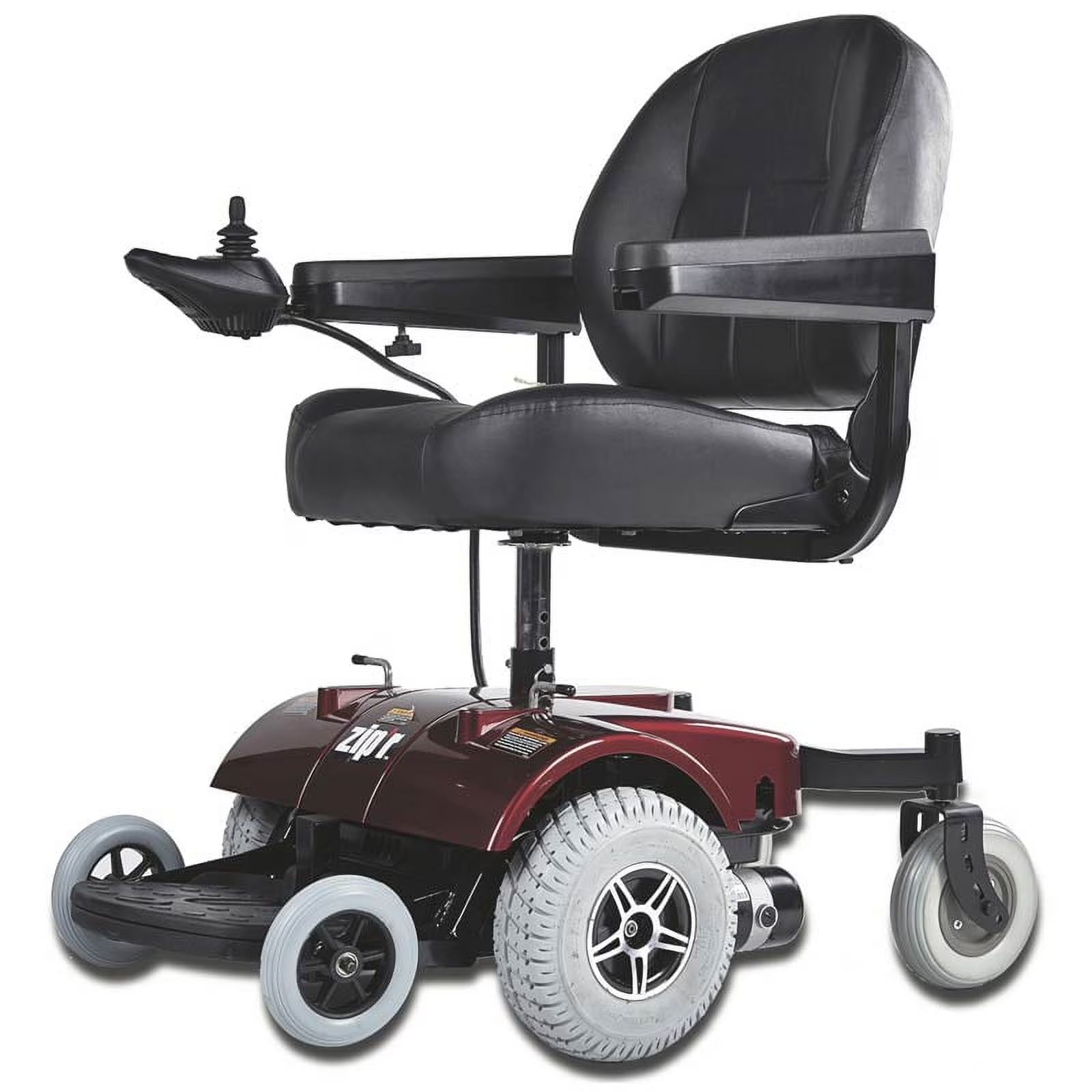 Zipr PC Power Electric Wheelchair - Full Size Long Range Motorized Wheelchair - Electric Wheelchairs for Adults, Seniors, Elderly, Travel - Red