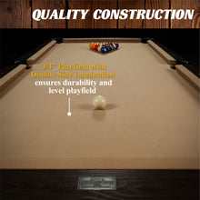 7.5 Ft Pool Table Set with Cue Rack & Dartboard, Tan