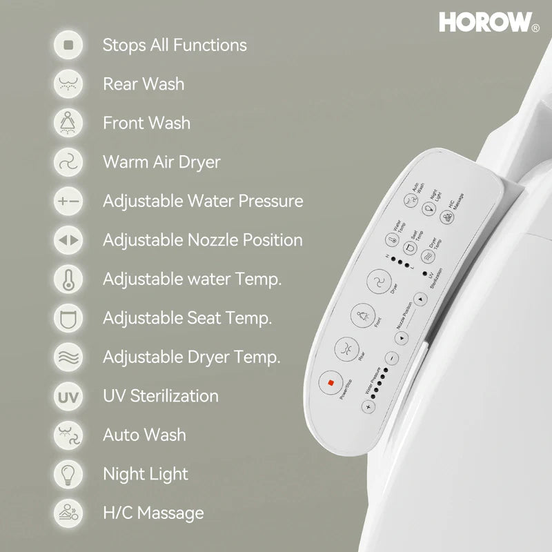 Elongated Toilet Seat with Bidet and Heated Model B0403