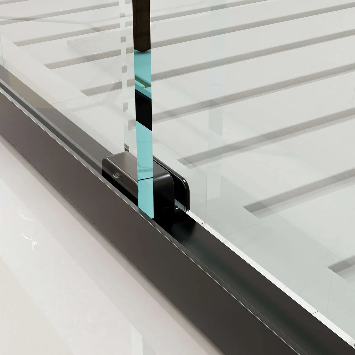 BE6076-MB Frameless Sliding Shower Door