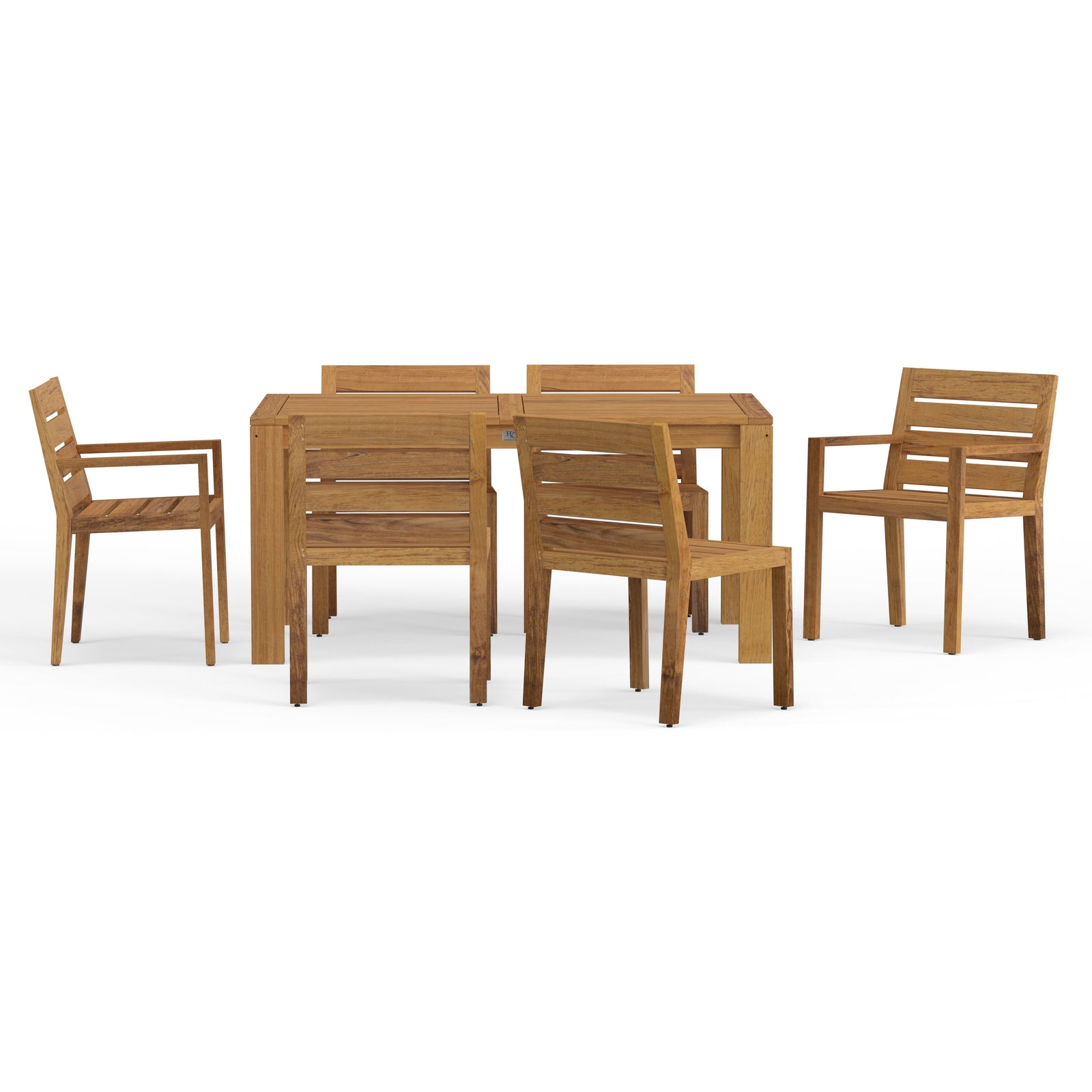 Charleston 63" 7-Piece Dining Set