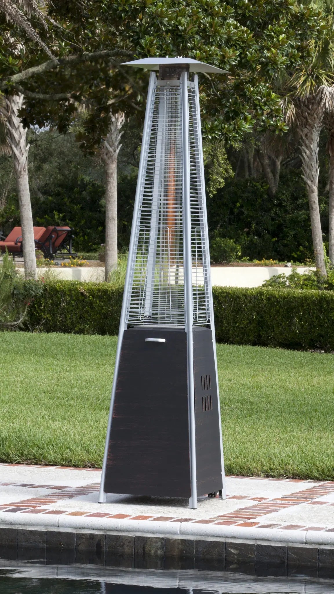 Coronado Brushed Bronze Pyramid Flame Patio Heater