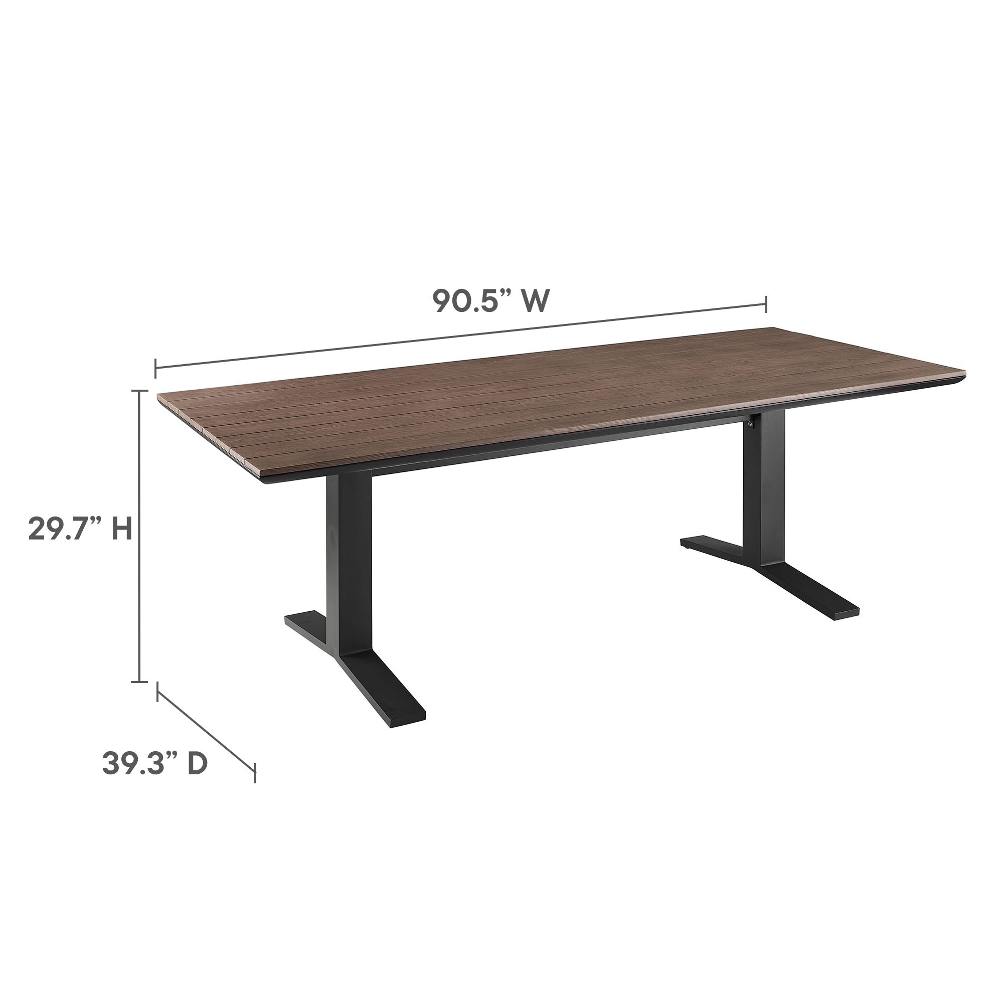 Aeris 9-Piece Aluminum Outdoor Dining Set by Modway