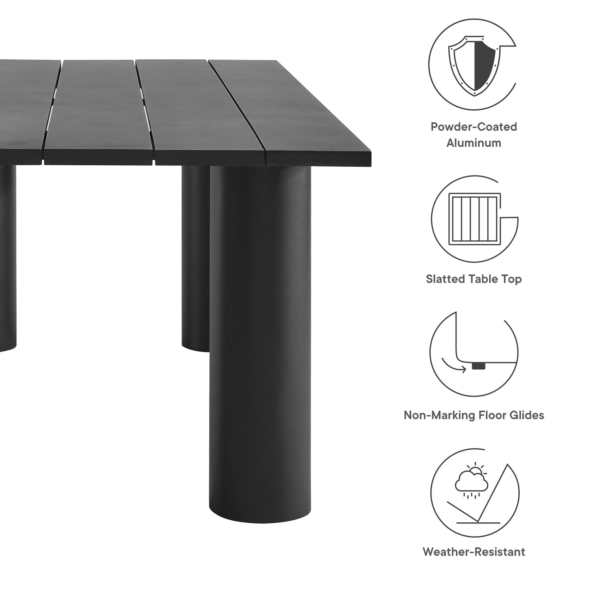 Nautica 7-Piece Aluminum Outdoor Dining Set by Modway