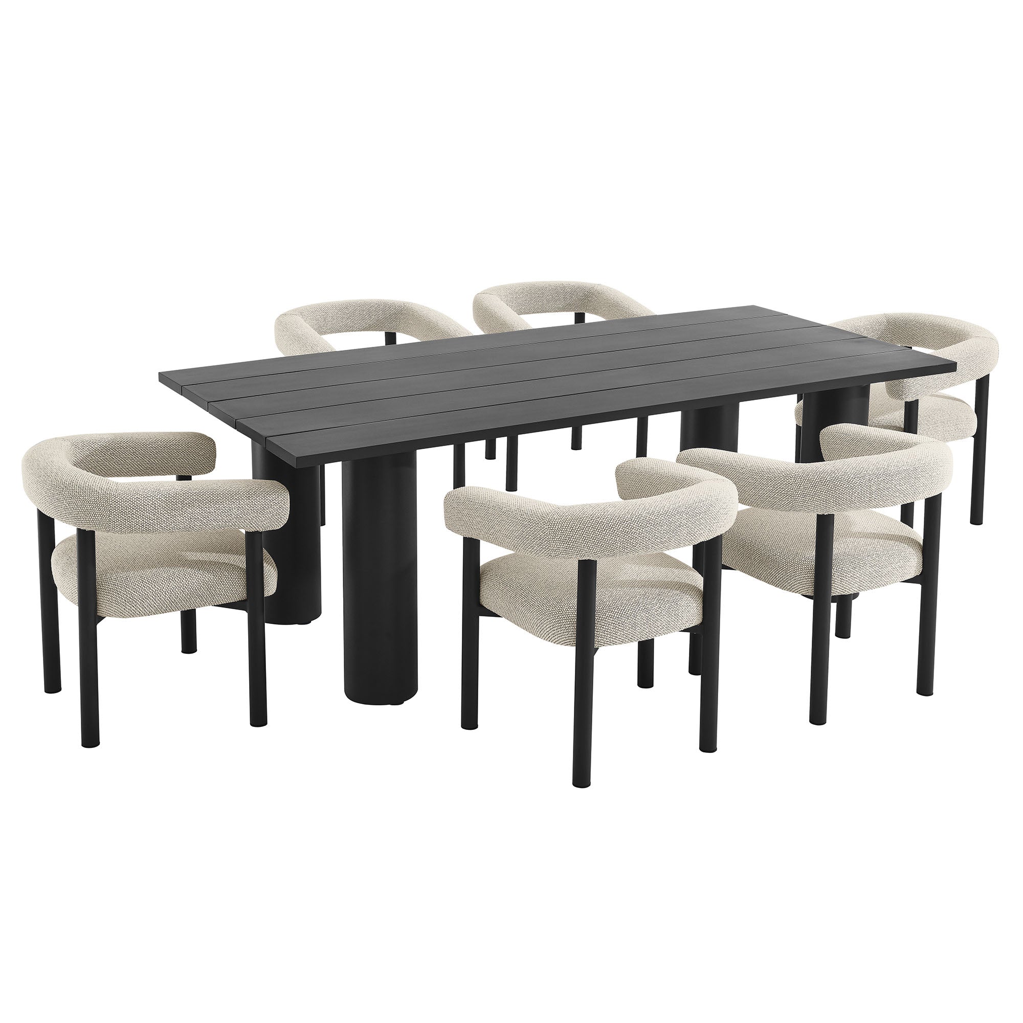 Nautica 7-Piece Aluminum Outdoor Dining Set by Modway