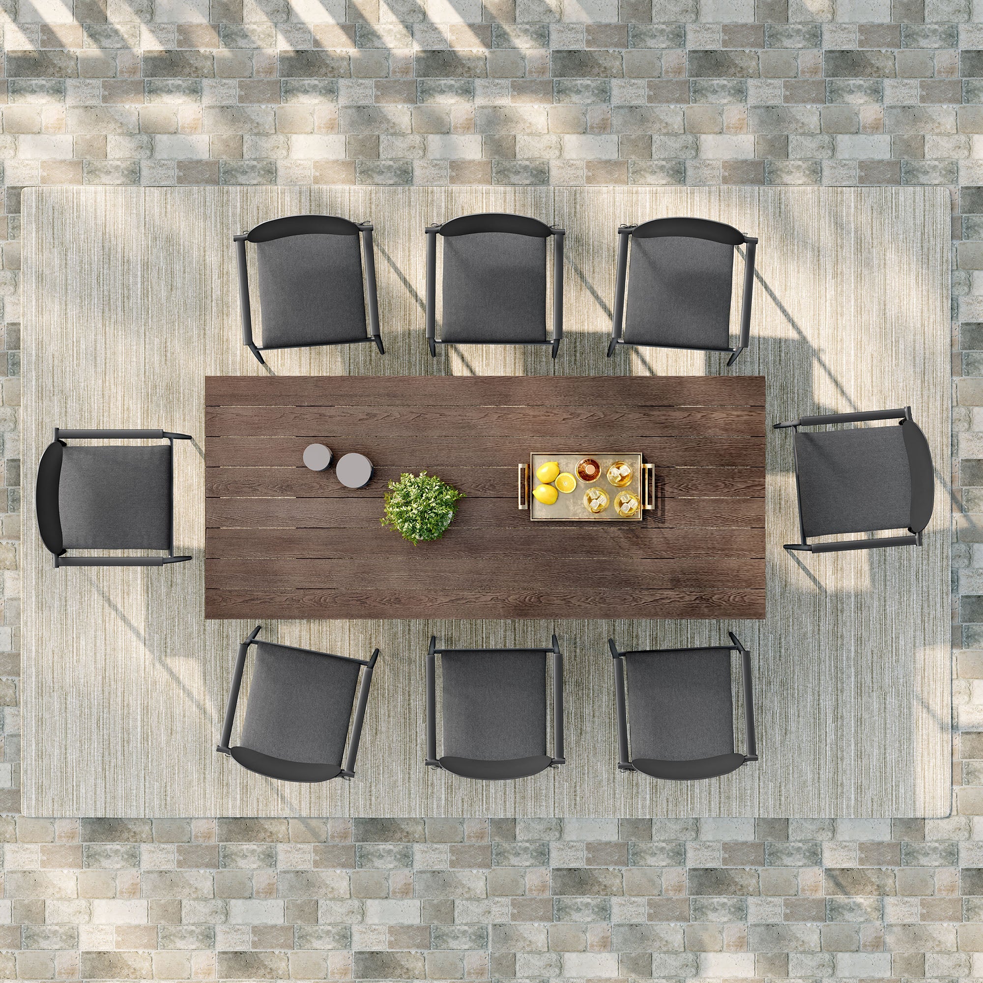 Aeris 9-Piece Aluminum Outdoor Dining Set by Modway