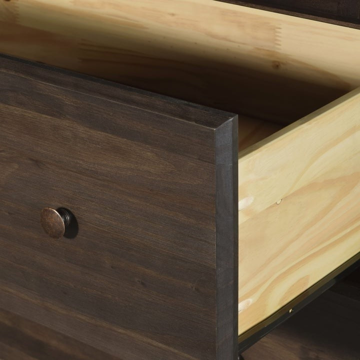 Farmhouse Solid Pine Wood 6-Drawer Dresser - Espresso