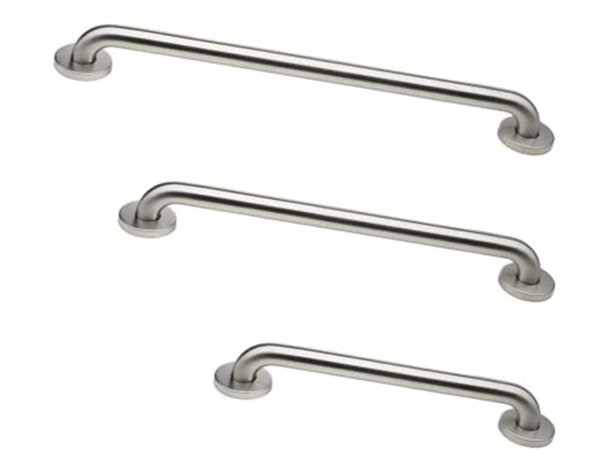 Grab Bar Bundle for Commercial Restroom ADA Compliance – 18″, 36″, 42″ – Pack of 3