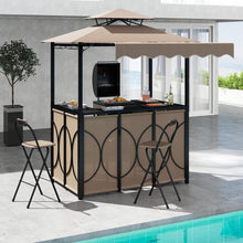 Grill Gazebo with Awning 3-Piece Outdoor BBQ Canopy