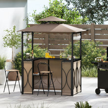 Grill Gazebo with Awning 3-Piece Outdoor BBQ Canopy