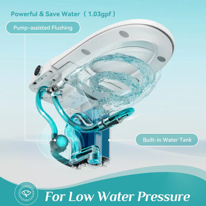 T05 Smart Toilet with Built-In Tank & Pump – Power-Off Flush