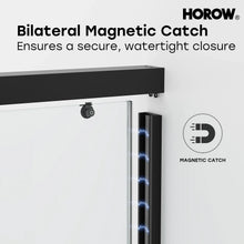 K2-MB Black Ultra-Narrow Frame Shower Door with Magnetic Catch