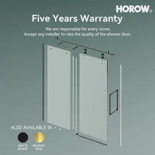 MI6076-MB Matte Black Sliding Shower Door