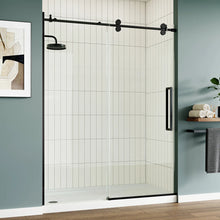 MI6076-MB Matte Black Sliding Shower Door