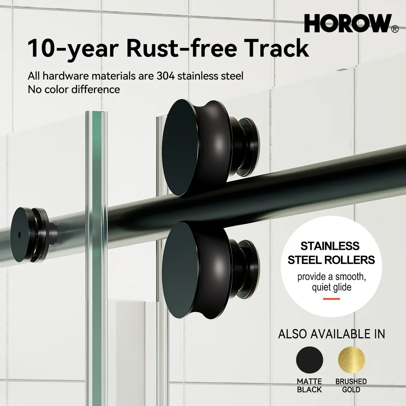 MI6076-MB Matte Black Sliding Shower Door