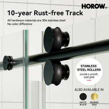 MI6076-MB Matte Black Sliding Shower Door