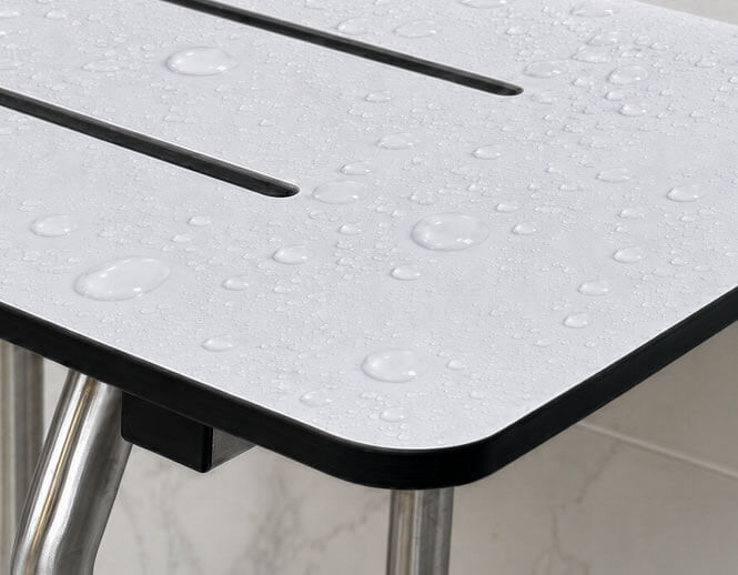 Phenolic Wall Mounted Folding Shower Seat with Legs