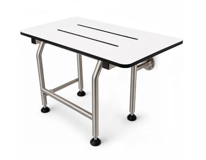 Phenolic Wall Mounted Folding Shower Seat with Legs