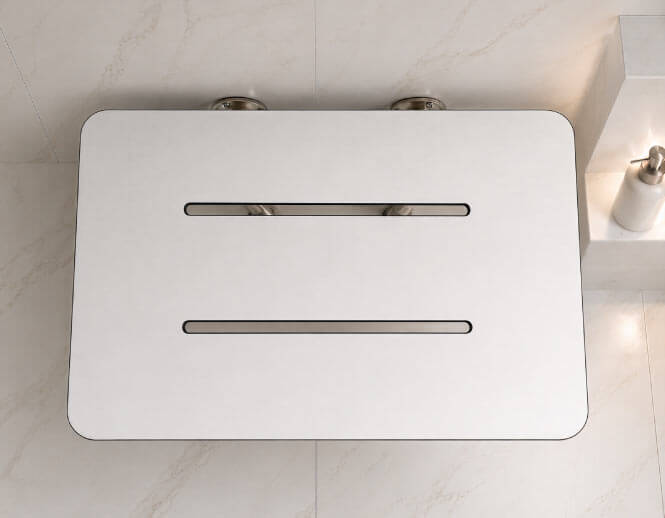 Phenolic Wall Mounted Folding Shower Seat with Legs