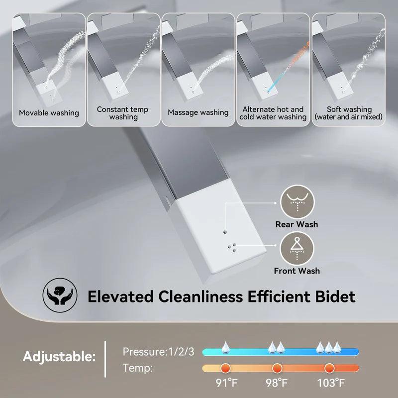 HOROW Smart Toilet Built-in Tank and Electric Booster Pump Model T03Pro