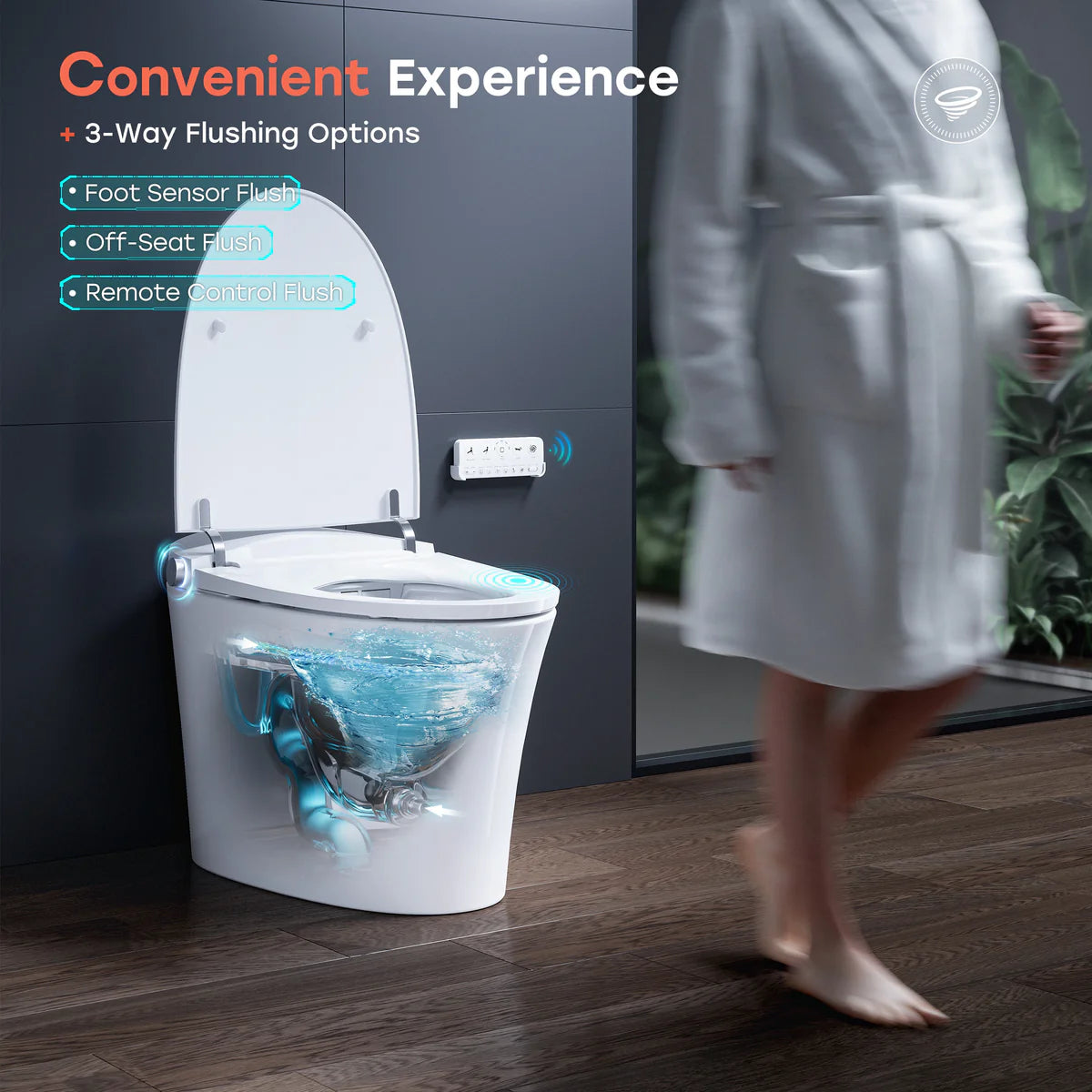 T33 Smart Bidet Toilet – ADA Compliant, Built-In Bidet & Automatic Flush