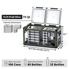 ICECO VL75ProD Olive 75L Heavy Duty 12V Fridge Freezer