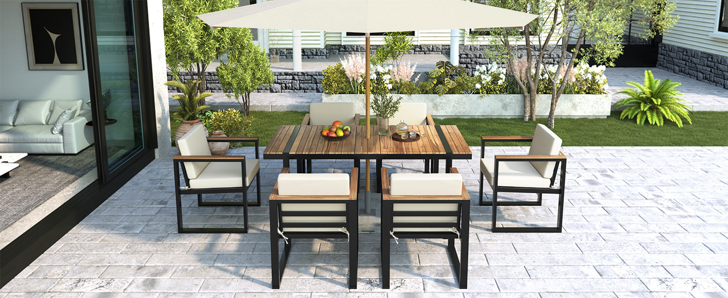 7-Piece Outdoor Dining Table and Chair Set