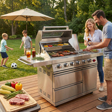 6-Burner 75,300 BTU Stainless Steel Outdoor Kitchen Gas Grill