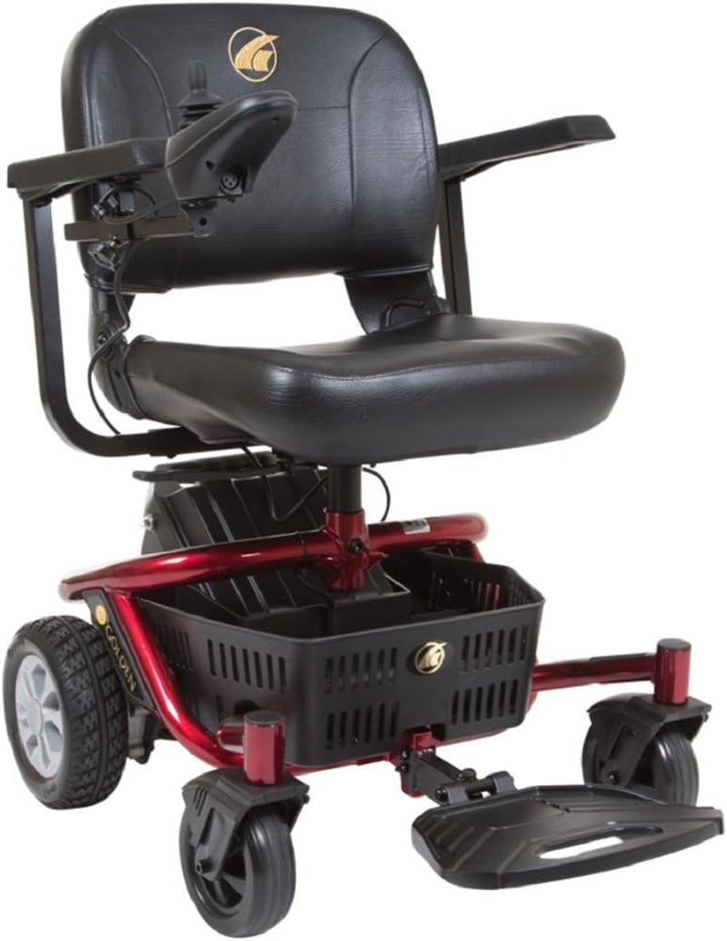 New Literider Envy Power Wheelchair, Red, 17-Inch Seat