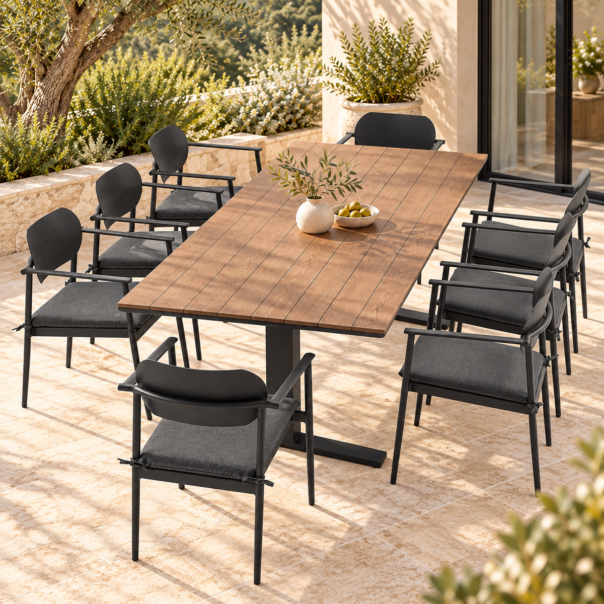 Aeris 9-Piece Aluminum Outdoor Dining Set by Modway