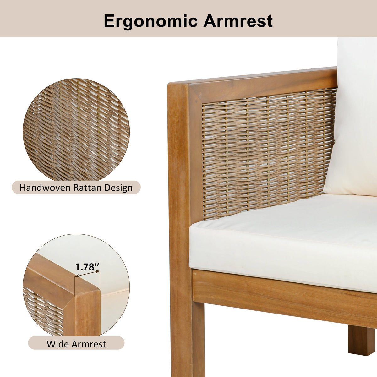 4-Piece Patio Sofa Set Outdoor Seating Group