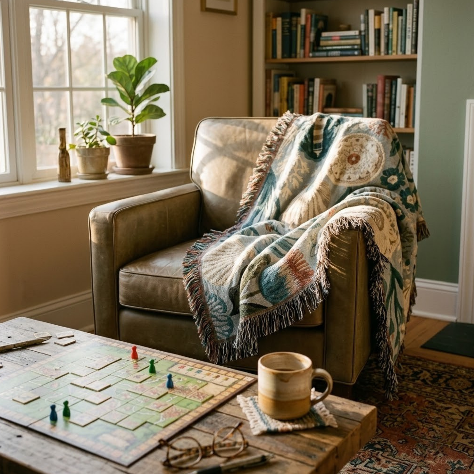 Coastal Calm Woven Throw Blanket