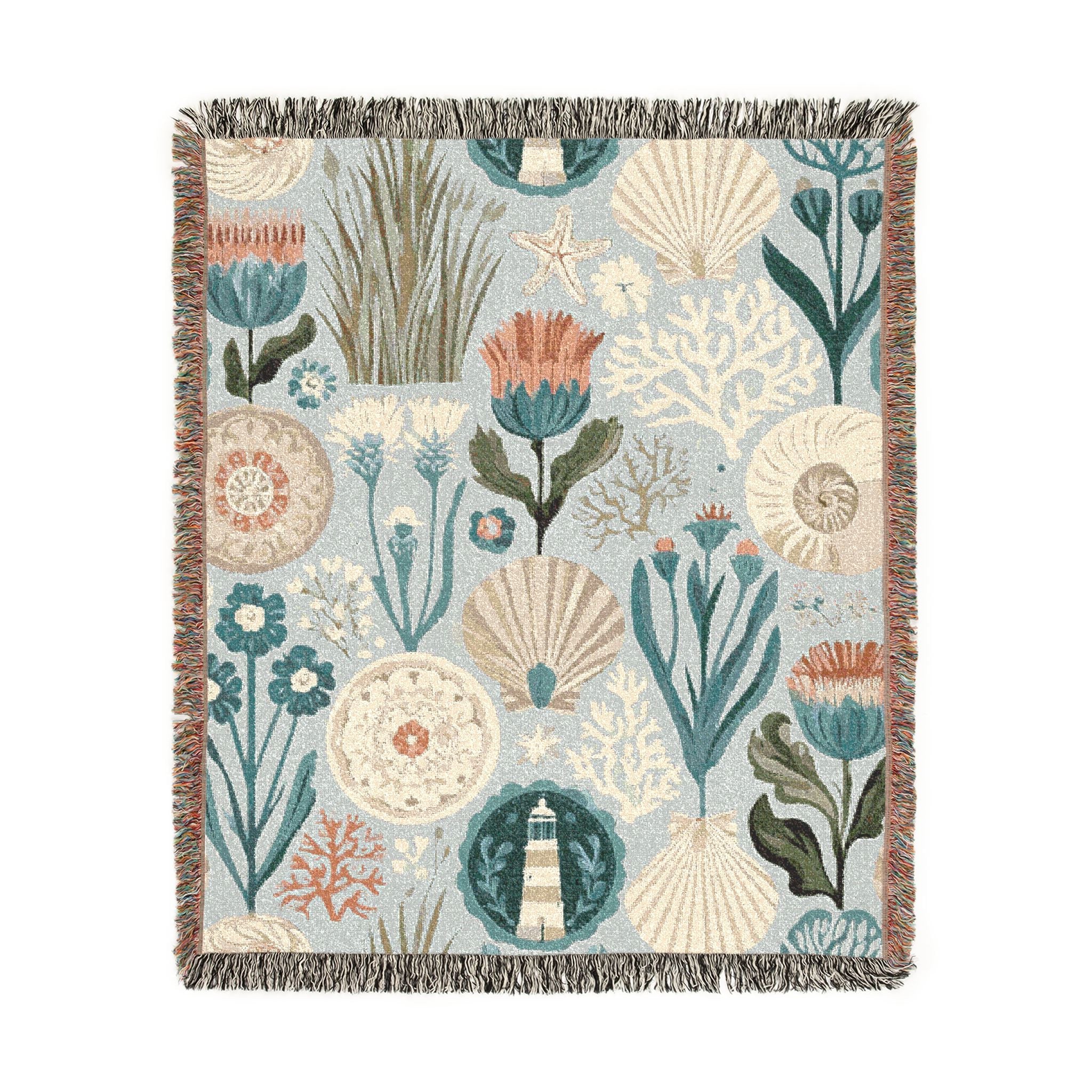 Coastal Calm Woven Throw Blanket
