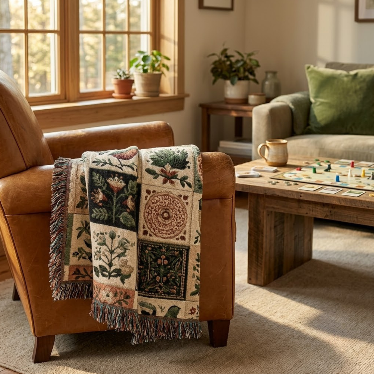Heritage Quilt Woven Throw Blanket