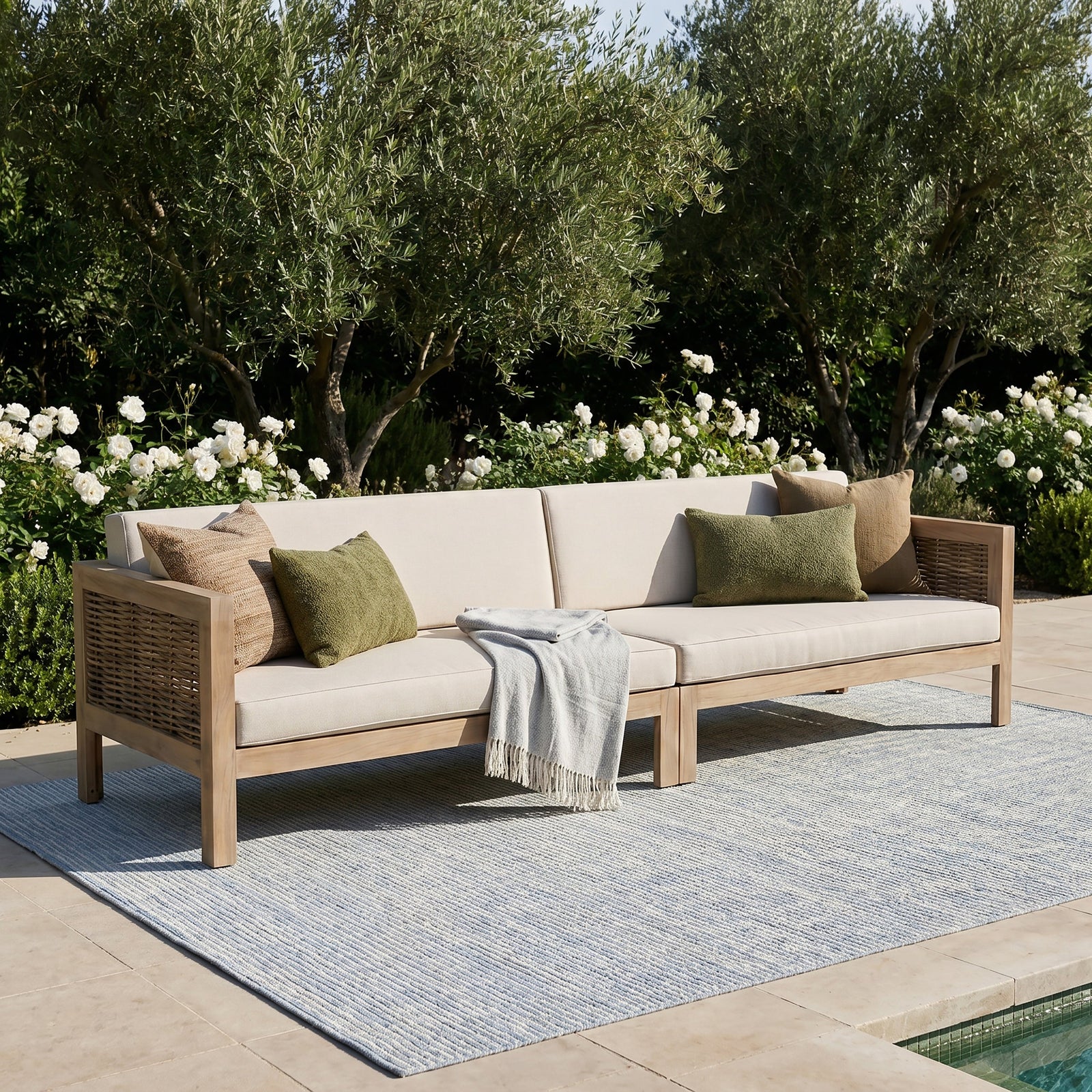Emir Acacia 4-Seater Sofa Set