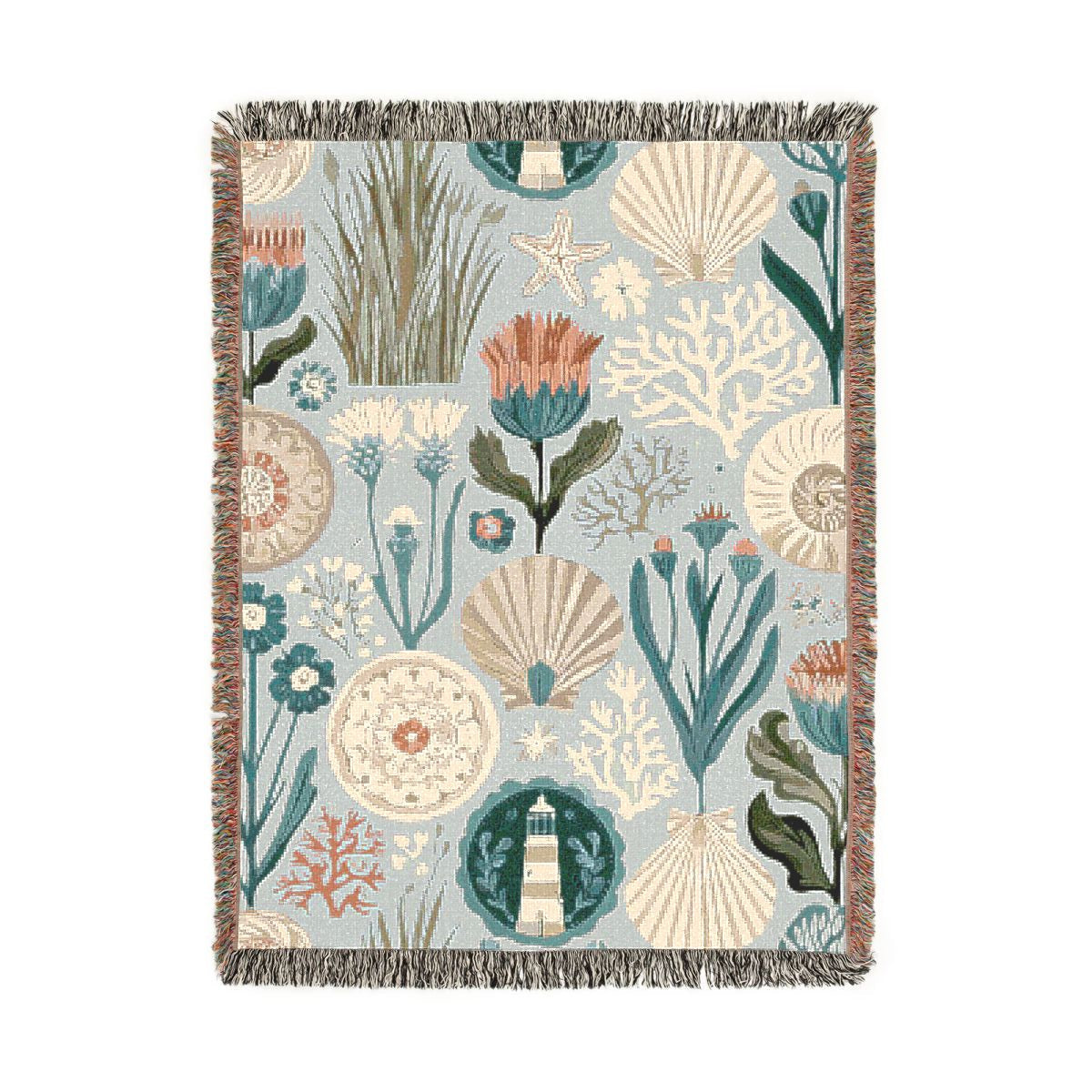 Coastal Calm Woven Throw Blanket